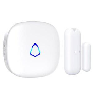 메타크 도어 차임벨, 무선 개방형 접촉 센서 알람, 500피트 범위, 58개의 차임벨 및 5개의 볼륨 레벨을 갖춘 비즈니스/스토어/홈/오피스 입장 시, 송신기 1대 + 플러그인 수신기