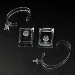 플라스틱 C 자형 팔찌 수납함 랙 홀더 남성과 여성 투명 시계 디스플레이 스탠드 쥬얼리