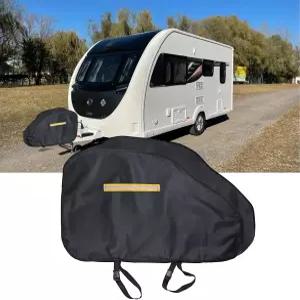 안다카 카라반 히치 커버 - 방수 트레일러 잭 유니버설 비 눈 먼지 방지 볼 36인치 L×24 W×6 H 블랙