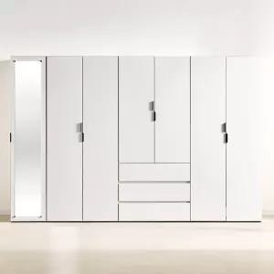 가이온 리디아 LPM 2800 3서랍 거울도어 이불장 선반장 세트 옷장 장농