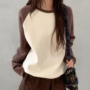 [다잇템] 여성 빅사이즈 라글란 보온 라운드맨투맨