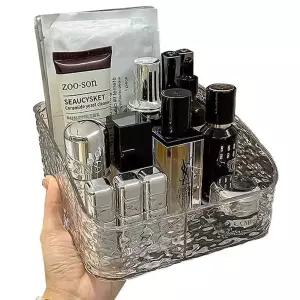 화장품 정리대 360도 회전 원형트레이 향수 립스틱 수납함 화장대꾸미기