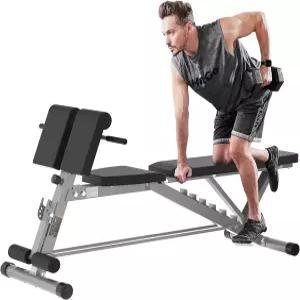 프레셔 컬과 하이퍼 백 익스텐션이 있는 조절 가능한 웨이트 벤치 전신 홈 헬스장 운동을 위한 로만 의자