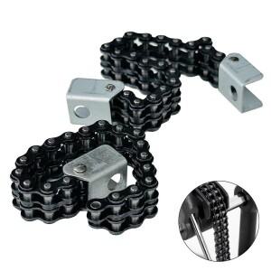 베이스 드럼 풋 페달 체인 - 싱글/더블 드라이브 조립 타악기 부품 및 액세서리(금속  검정색)