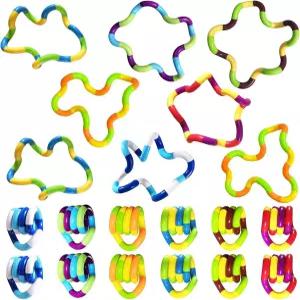 30 PCS 콰이어트 피젯 장난감 멀티컬러 휴식 자폐증 감압-압박 트위스트 체인 스피너 대체 선물