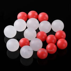 백색 및 적색 PP (폴리프로필렌) 고체 플라스틱 볼 정밀 베어링 2.0mm 2.381mm 3.175mm ~ 50mm