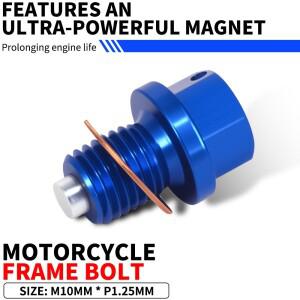 바이크 오토바이 CNC M10x1.25 빌렛 마그네틱 프레임 오일 드레인 플러그 볼트 야마하 YZ125 YZ250F WR250F