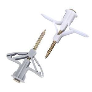 10 세트/팩 플라스틱 비행기 확장 파이프 커튼 커튼 석고 보드  벽 나사 3.5x50 + 앵커 8x50 플러그 업 노