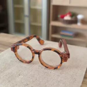 미니어쳐 브라운렌즈안경모형 인형안경 미니어쳐안경