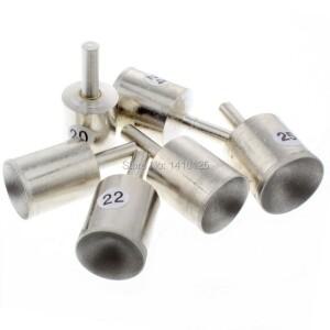 다이아몬드 장착 구형 오목 헤드 그라인딩 비트 옥 조각 도구 구슬 돌 보석 10-25mm 3/8 인치-1 인치 그릿
