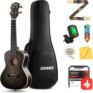 도너 콘서트 우쿨렐레 프로페셔널 23인치 마호 우켈렐레 성인 초보자를 위한 온라인 레슨 긱 백 아퀼라