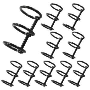 본시코키 10개 세트 3개 금속 루즈 바인더 스냅 스플릿, 내경 20mm, DIY 여행 일기용 도서 반지, 사진 앨범