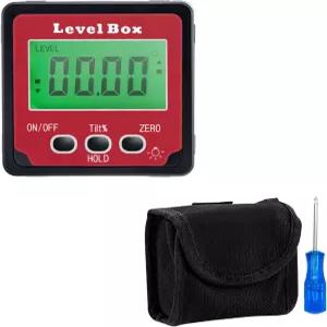 마그네틱 베이스 백라이트 알루미늄 프레임 및 LCD가 장착된 고정밀 각도계가 맥바젤 디지털 앵글 파인더