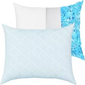 철학 오리지널 메모리 폼 베개 u2022 조절 가능한 높이 프리미엄 파쇄 충전기 허리 옆구리 배 수면자용