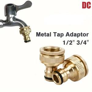 황동 수도꼭지 탭 커넥터 믹서 호스 어댑터 퀵 12 34 구리 커플링 정원 급수 피팅 도구