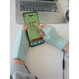여성 USB 발열장갑 열선 여성용 핸즈 장갑 공부 충전식 반장갑 스크린 하프 5V 스마트