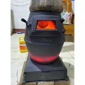 캠핑 무쇠 난로 옛날 화로 주물 난방 화목 소형 소각 화덕