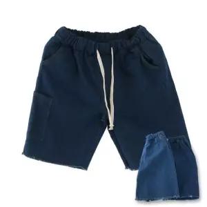 빈티지한 일자핏 데님 진청 여자 부츠컷 블랙진 가죽 롱부츠컷 청바지 연청 반바지 데일리