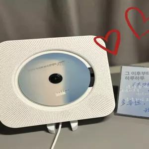 벽걸이 CD플레이어 아날로그 복고 자몽 선물상자 스피커 플러그인 송신기 엔틱 리모콘 무선