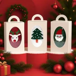 [하프클럽/]송월 크리스마스프렌즈 타올 셀프포장 10매 선물세트(화이트손