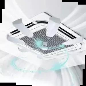 공기순환팬 천장형 에어컨 실링팬 히터 바람개비 날개 시스템