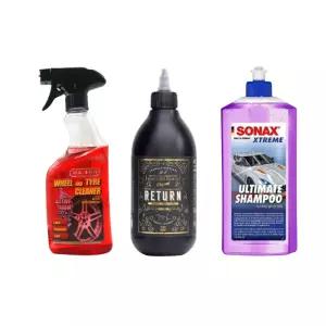 소낙스 카샴푸, 타이어클리너, 스팽글 클렌저 3종 세차세트