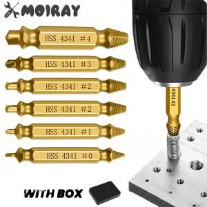 456Pcs 손상된 나사 추출기 드릴 세트 목공 볼트 용 티타늄 양면 벗겨진 깨진 쉽게 리무버 도구