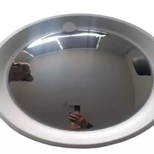 디아크몰 자동차 튜닝용품 휠캡 미러 스피닝 바퀴 장식 거울 허브 검정 12인치 4개