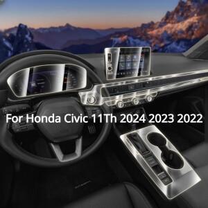 Honda Civic 투명 TPU PPF 기어 패널 센터 콘솔 스크래치 방지 스티커 인테리어 필름 11 2024 악세사리