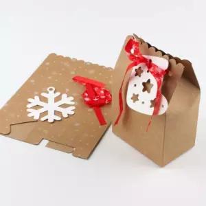 크리스마스 크라프트 포장 박스 10개 미니 선물 상자 가방 봉투 어린이집 유치원 단체