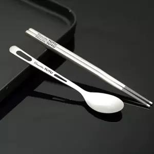 순수 티타늄 수저세트휴대용 캠핑 등산 낚시 실버