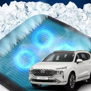 싼타페TM 호환 차량용 쿨링시트 메쉬 4팬용방석 사무실 여름방석 자동차 의자 아이스 휴대용 용통풍 용자동