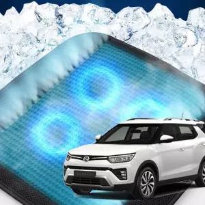 티볼리에어 호환 차량용 쿨링시트 메쉬 4팬용방석 사무실 여름방석 자동차 의자 아이스 휴대용 용통풍 용자