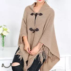 여성 따뜻한 니트 케이프 가디건 입는담요 망토 외출 차박용품 여자 간절기 감성캠핑 사무실 캠핑용 보온