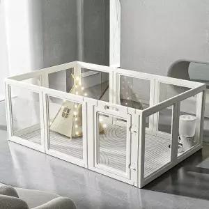 강아지 애견 투명 울타리 가림막 안전문 가드 펜스 개 그물 반려동물 반려견