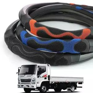 현대 마이티 핸들커버 트럭 A타입 벌집그립차량용 열선 극세사 가죽 대형 버스 화물차 자동차 카바