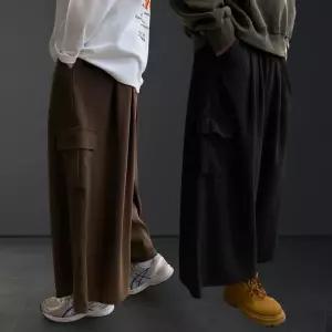 비비오 코듀로이 버뮤다 치마 바지 (4color) 골덴 밴딩 통넓은 팬츠남자츄리닝 커플트레이닝 트레이닝 남자