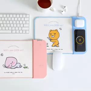 카카오프렌즈 듀얼 무선충전 마우스패드기 패드용 충전기 부드러운 가성비좋은 귀여운 캐릭터 노트북