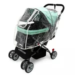 피카노리 강아지 유모차 레인 커버 외출용 디럭스 개모차 (단품)