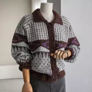 (안나앤플러스) 모헤어 노르딕 가디건[가디건ECD94] 빅사이즈