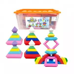 창의력발달 말랑말랑 타워 블록 20P 논리지능 탐구력 유치원졸업선물 지구력 설