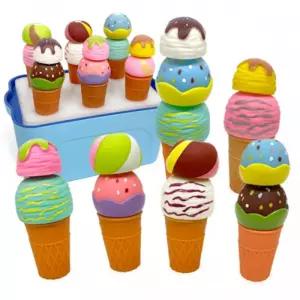 상상력발달 말랑 자석 아이스크림 자르기 18Pcs 음식놀이 추천선물 창작요리 설