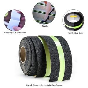 안전 발광 테이프 미끄럼 방지 계단용 그릿 샌드페이퍼 야광 자가 접착