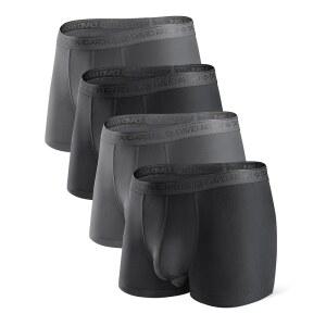 데이비드 아치 남성 속옷 울트라 소프트 모달 듀얼 파우치 트렁크 볼 벌지 남성용 복서 브 3팩 또는 4팩