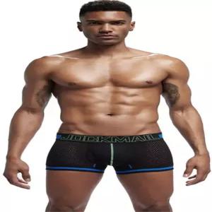 JOCKMAIL 남성 메시 속옷 복서 트렁크 반바지 통기성 가랑이