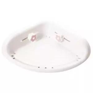 [라일리생활건강] Rly bns 흡착 진공압축 플라워 욕실코너선반 다용도