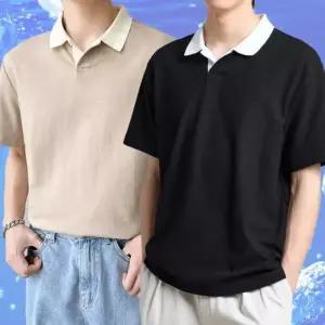 [골드스마일]골프용 카라 피케 반팔 티 레귤러핏 무지 유니폼