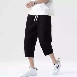 [골드스마일]린넨 밴딩 7부 팬츠 남성용 데일리 캐주얼 바지