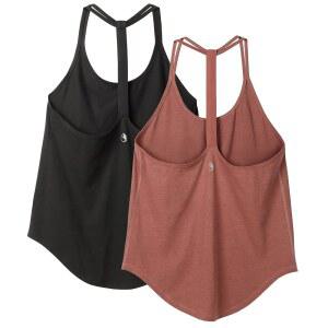 여성용 아이스존 운동 요가 탱크 티백 러닝