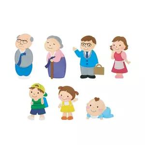 펠트 찍찍이 교육자료 모형 가족영아완구 아기장난감 용완구 사람 학습판용